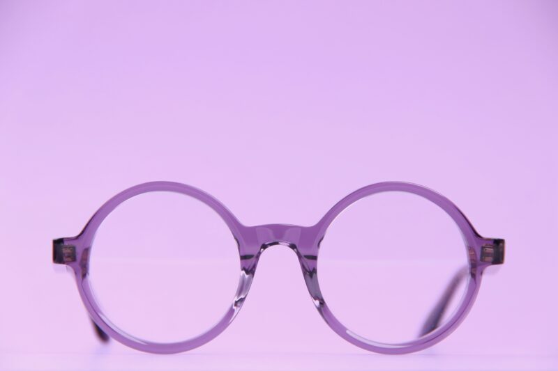 Lunettes de vue ronde violette